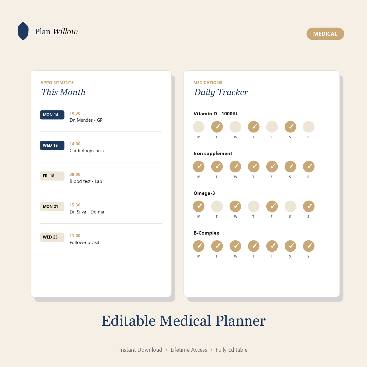 PW-002 gallery preview - PlanWillow digital planner