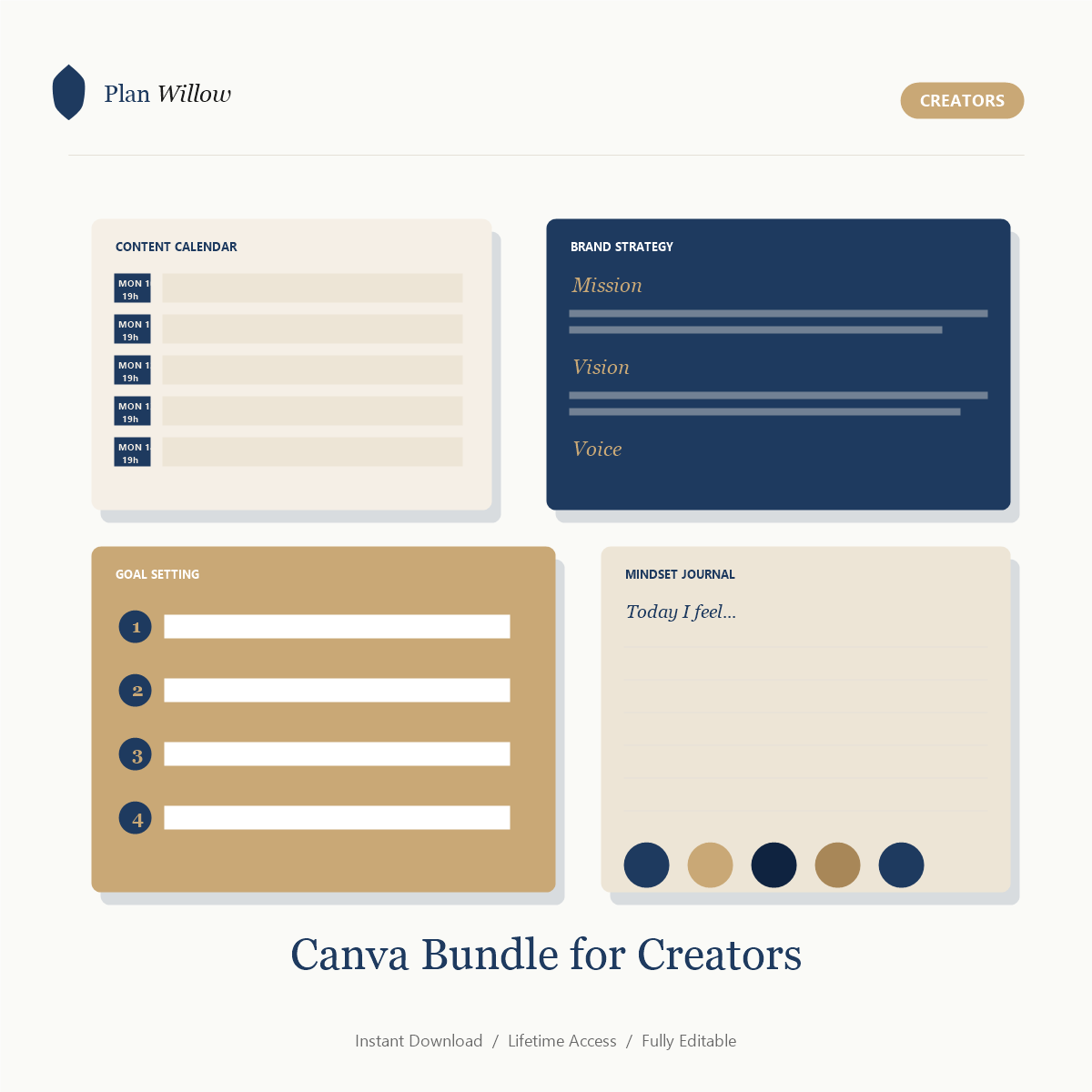 PW-003 gallery preview - PlanWillow digital planner