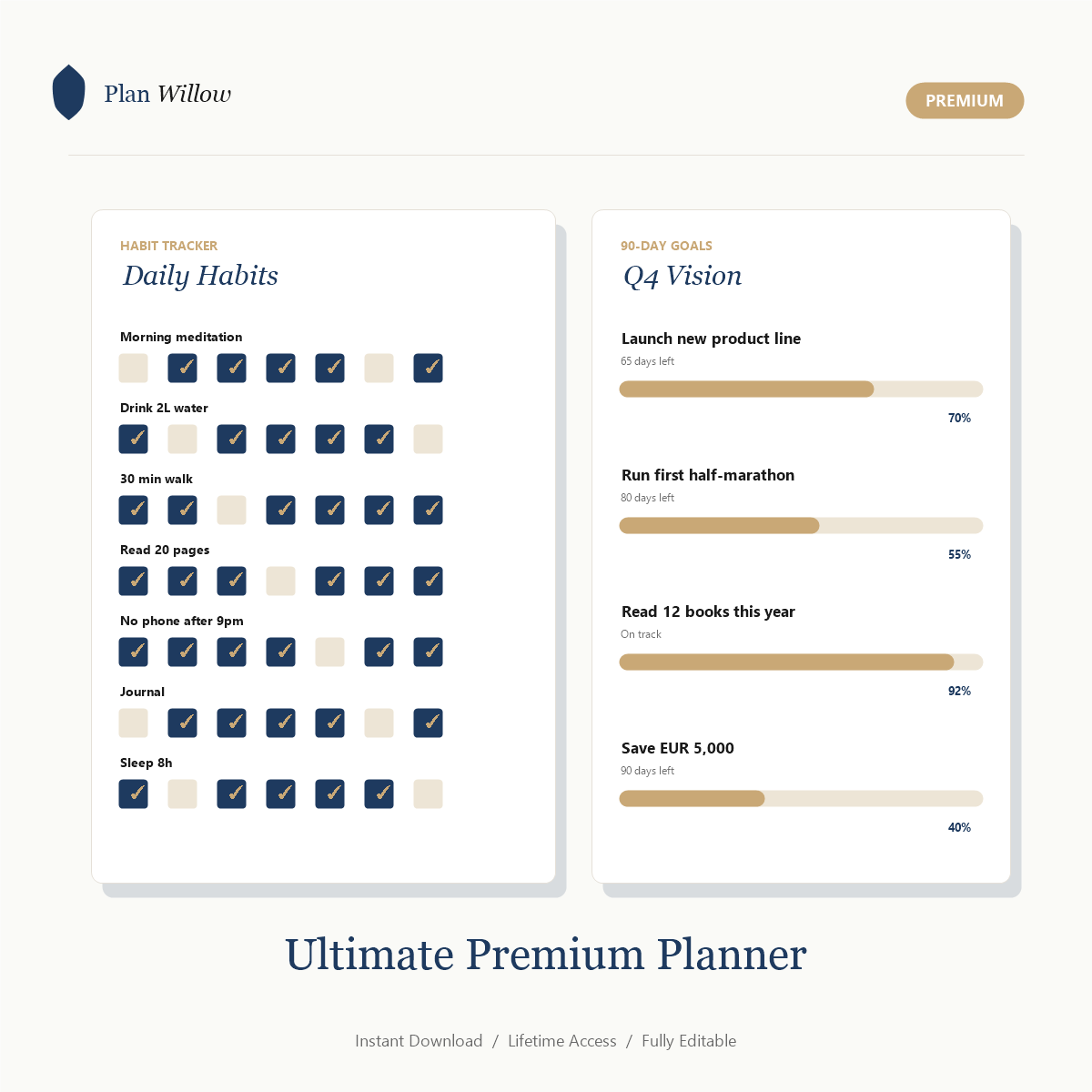 PW-007 gallery preview - PlanWillow digital planner