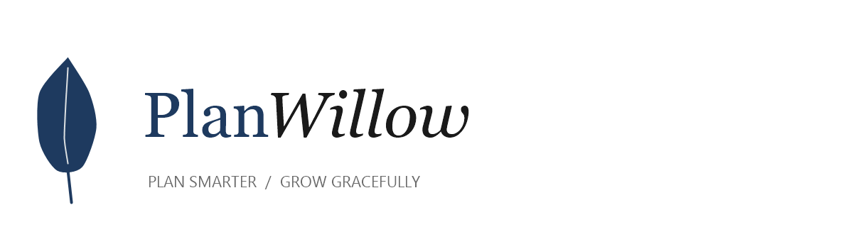 PlanWillow logo - Plan smarter. Grow gracefully.